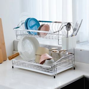 스텐 싱크대 설거지건조대 그릇정리대 식기건조대 2단 스탠드