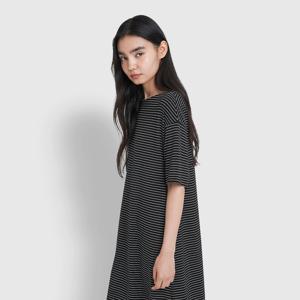 여 소프트 5부 라운지 원피스_스트라이프