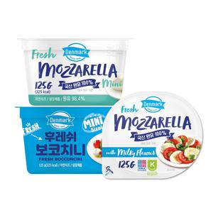덴마크 후레쉬 치즈 (보코치니/모짜렐라/모짜렐라 미니) 3종 125g*4개