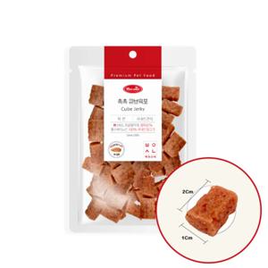 국내산 생육간식 고단백 강아지육포 간식 촉촉큐브육포 치킨 300g