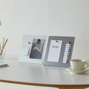 데스크 자석 메모보드판 동글이 자석 2개 세트 인테리어 사무실 데스크테리어