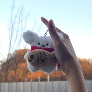 겨울 붕어빵 토끼 인형 키링 행운 부적 시험 학생 네잎클로버 열쇠고리 응원