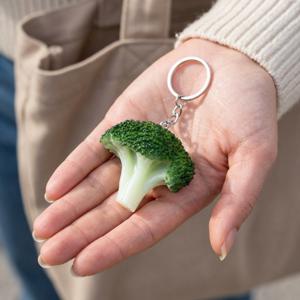 리얼 브로콜리 키링 행운 학생 응원 시험 부적 열쇠고리 키홀더 웃긴 선물 커플