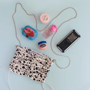 mimi bag (Milk Cow) + silver chain  미니백