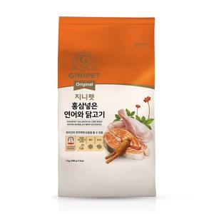 홍삼함유 강아지사료 면역력 저알러지 오리지널 홍삼넣은 연어와 닭고기 1kg