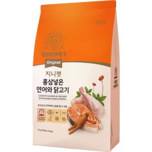 강아지사료 면역력 오리지널 홍삼넣은 연어와 닭고기 가수분해 저알러지 5kg