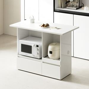 모노 슬림핏 아일랜드식탁 1200 홈바 바테이블 수납장 도어 렌지대 밥솥