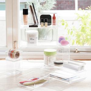 투명 깔끔 아크릴 수납함_16.4x12.2x5cm