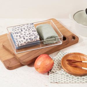 투명 깔끔 아크릴 수납함_24.6x16.4x5cm