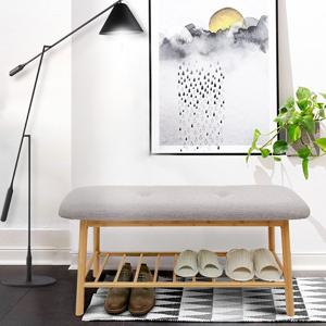 패브릭 벤치 의자 대형 2color 원목 벤치 식탁 의자 스툴 인테리어의자