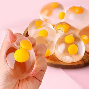 쌍계란 스퀴시 말랑이 쌍란 달걀 스트레스볼 쓸데없는 킹받는 선물