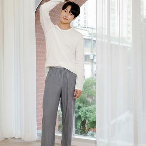 남자 순면 꽃무늬 파자마 실내복 하의