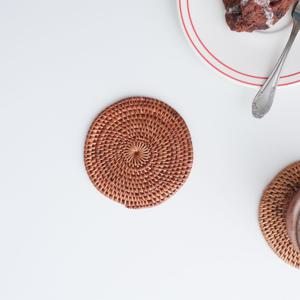 라탄 원형 컵받침 1P 티코스터