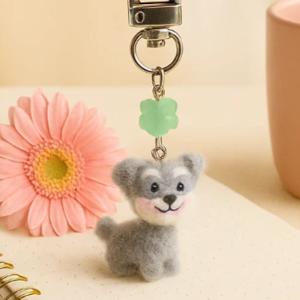 행운 슈나우저 키링 키홀더 학생 응원 합격 시험 수능 부적 선물 커플템