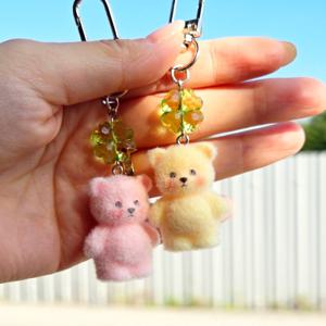 크리스탈 젤리곰 키링 행운 부적 응원 합격 시험 수능 선물 학생 열쇠고리