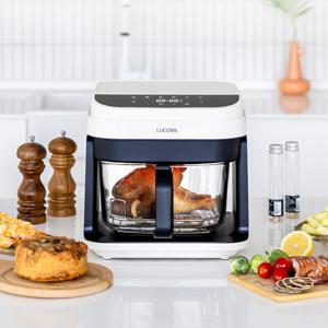 글라스 유리 에어프라이어 5.5L Y055A01-V 대용량 간편세척