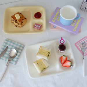 밀크 브런치 플레이트 나눔접시 식판