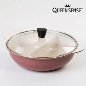 국내산 세라믹코팅 인덕션 반반냄비 바이올렛 28CM