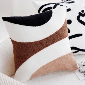 로드 브라운무드 디자인 쿠션 커버 사각 직사각 거실 소파 의자 침대