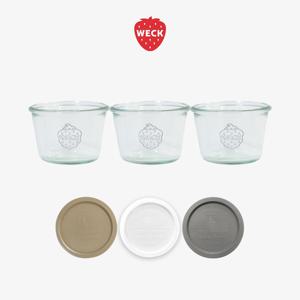 몰드 741(370ml) 유리병 3개 + PE뚜껑 3개 세트