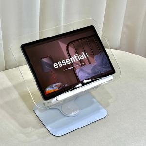 투명 회전 아크릴 독서대 태블릿 노트북 거치대