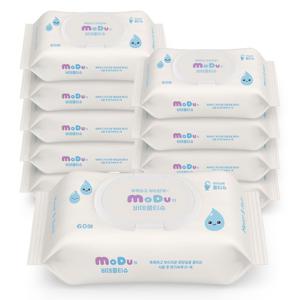 모두의 비데물티슈 60매x10팩 / 변기에 바로 버리는 화장실 전용 물티슈