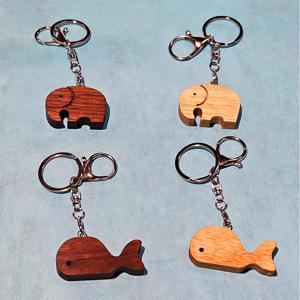 원목 코끼리 고래 키링 행운 자동차 열쇠고리 키홀더 커플템 친구 남자 여자