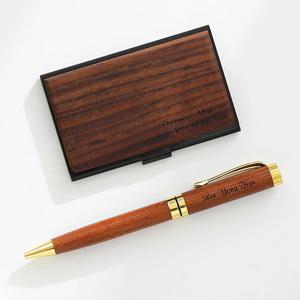 각인 우드 명함케이스 볼펜 세트 취업 졸업 입사 직장인 생일 특별한 선물