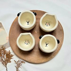 멍냥이 소주잔 술잔 애주가 사케잔 이사 집들이 고급 선물 결혼 신혼부부