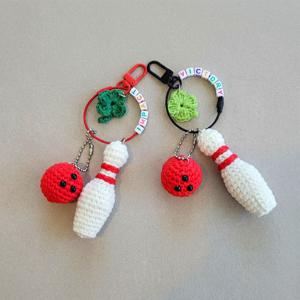 클로버 볼링 키링 동호회 스포츠 열쇠고리 단체 볼링핀 미니어처 키홀더 선물