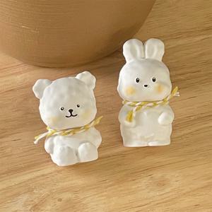 뽀글 토끼+곰돌 SET 석고방향제 송풍구형 디퓨저 차량용 남자 여자 새차 첫차