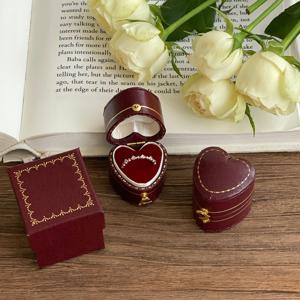 하트 반지케이스 앤틱 레트로 돌반지 커플링 보관함 웨딩 화동 프로포즈 링박스