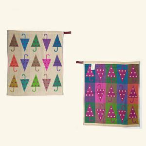 북유럽풍 주방 핸드타올 면행주 (우산-베이지)