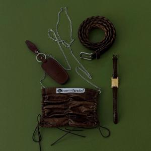 mimi bag (Crack) + silver chain 미니백