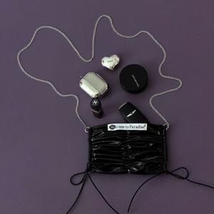 mimi bag (BlACK) + silver chain 미니백