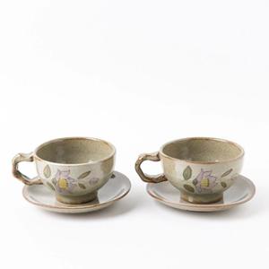 이천도자기 보라꽃 커피잔 2인 세트 200ml 찻잔 차 티 도자기 홈카페 선물용