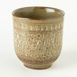 이천도자기 상감 분청 일자 물컵 240ml 물잔 음료컵 커피 홈카페