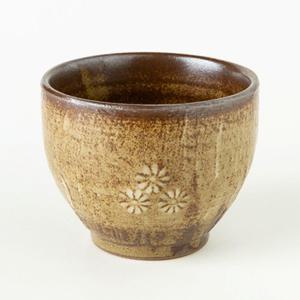 이천도자기 상감 분청 둥근 물컵 260ml 물잔 음료컵 커피 홈카페