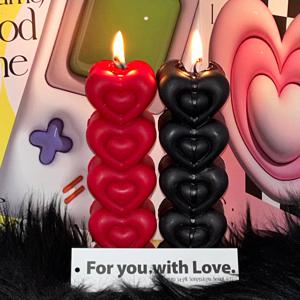 볼드 하트 타워 오브제 캔들 2 COLOR 인테리어 향초 방향제 집들이 선물세트 향기 소품