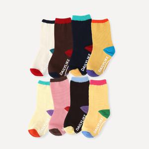 컬러 블록 키즈 삭스 4P 세트 (3 design) 키즈양말 유아양말 선물세트