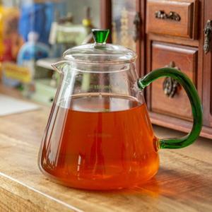 로젤 직화 내열 유리 티포트 그린 1.5L 주전자 차우림기 홈카페 다도구
