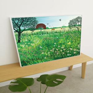 초록 풍경화 조 그런디 Summer grazing 거실그림 힐링인테리어 식탁액자