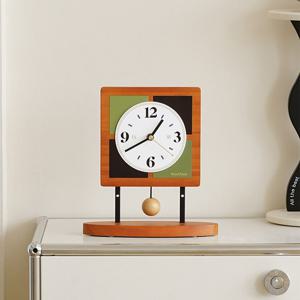 [해외] 빈티지 앤틱 무소음 탁상시계 감성 책상 인테리어 탁자 테이블 시계 2종