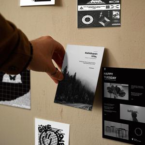 그리드 인테리어 포스터 엽서 세트 10P  다이어리꾸미기 촬영소품 오브제