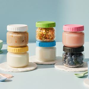 헥사 에코링 플라스틱 뚜껑 유리병 63mm SG155 150 6P 이유식 소분 밀폐 유리병