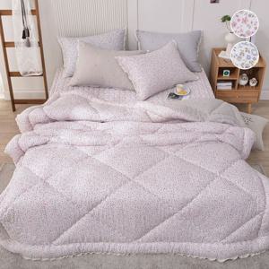 꽃 모달 사계절 겨울 차렵 이불 기숙사 간절기 봄 가을 침구 퀸 킹 겸용 QK 세트