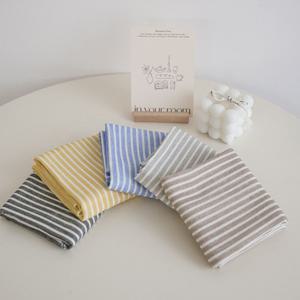 면100 이중거즈 손수건 보카 스트라이프 5color
