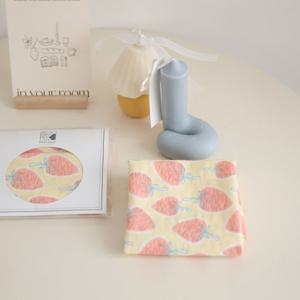 면100 이중거즈 손수건 스윗 딸기