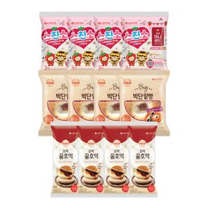 미니샌드 스트로베리 65g x4개+빅단팥빵 100g x4개+꼬마 꿀호떡125g x4개