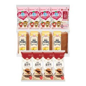 미니샌드 스트로베리 65g x4개+클래식카스테라 85g x4개+꼬마 꿀호떡125g x4개